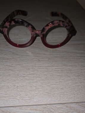 Round Pink Tortoise Women’s Fashion Reading  Glasses